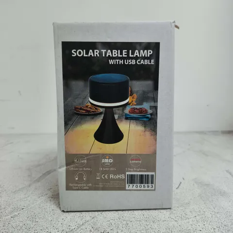 SOLAR TABLE LAMP WITH USB CABLE