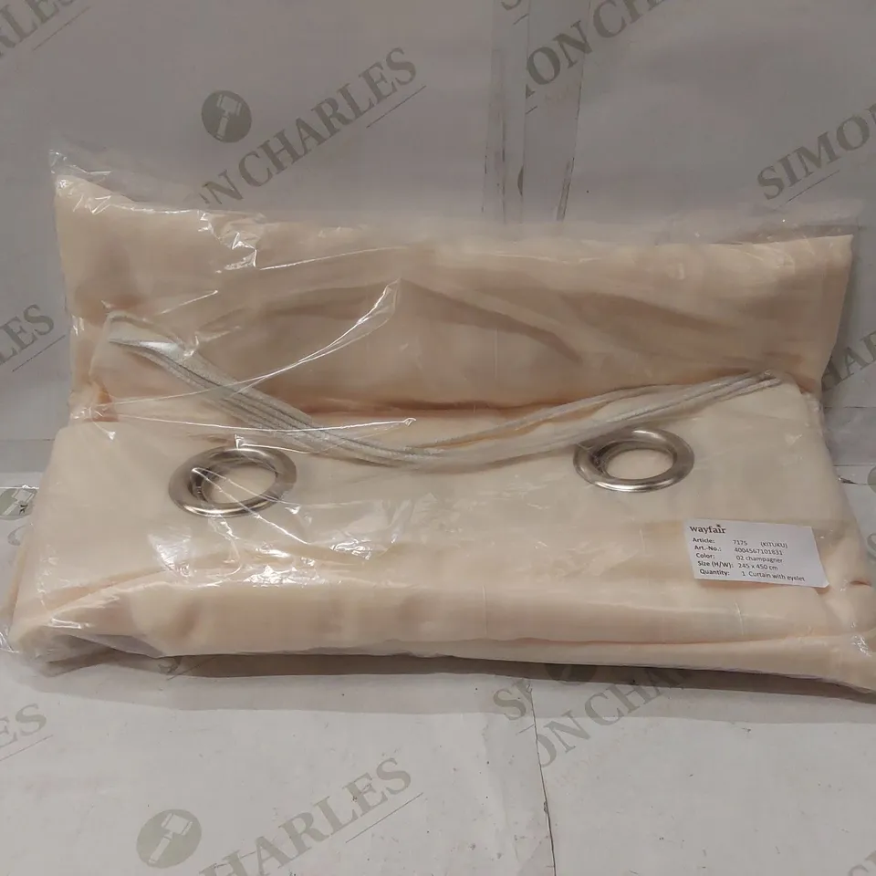 BAGGED KITUKU POLYESTER SEMI SHEER GARDINE SINGLE PANEL - 245 x 450cm