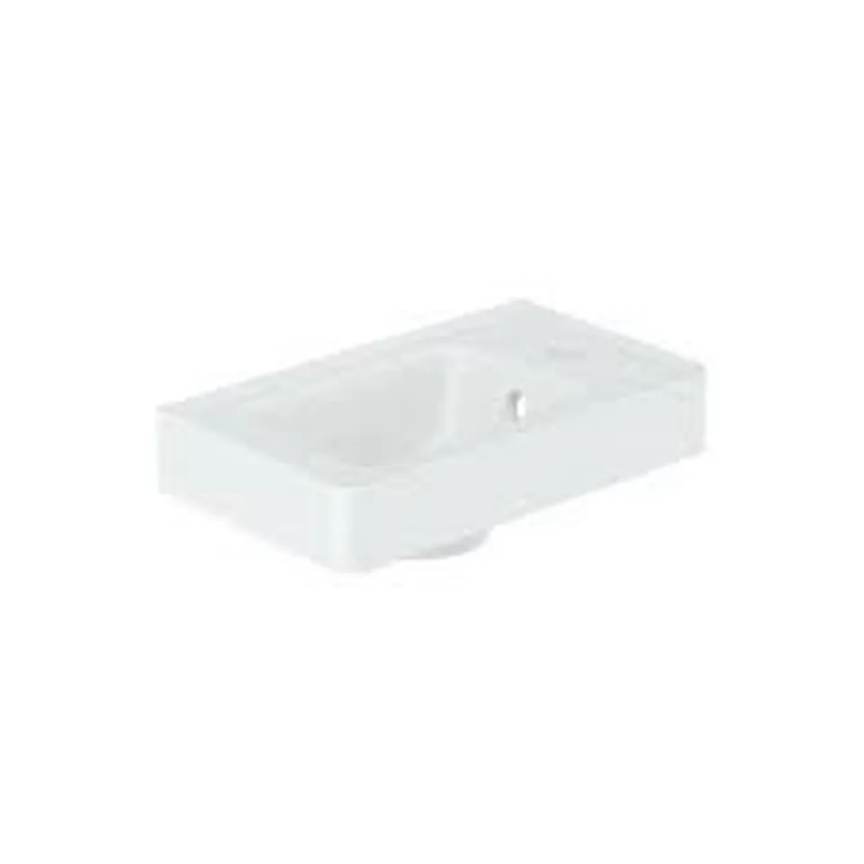 BOXED VADO CAMEO MINERAL CAST 400MM RIGHT BASIN - ARCTIC WHITE