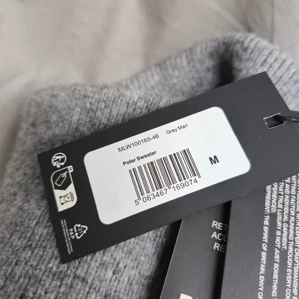 REPRESENT POLAR SWEATER – GREY MARL – SIZE M