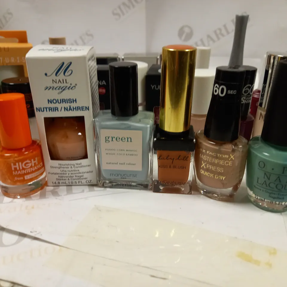 PREMIUM BRANDED NAIL POLISH LACQUER COLLECTION APPROX. 20 ITEMS 