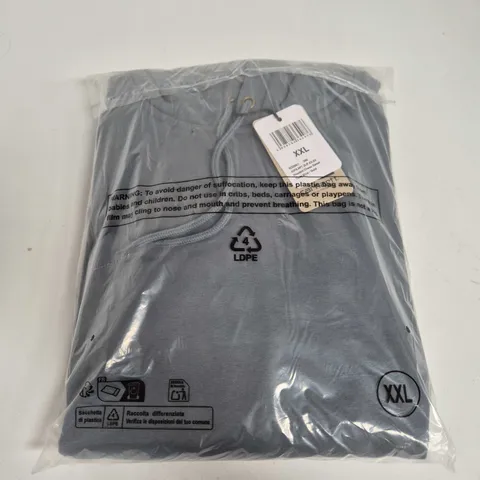 BAGGED CARHARTT HOODED CHASE SWEAT IN COZY BLUE/GOLD - XXL