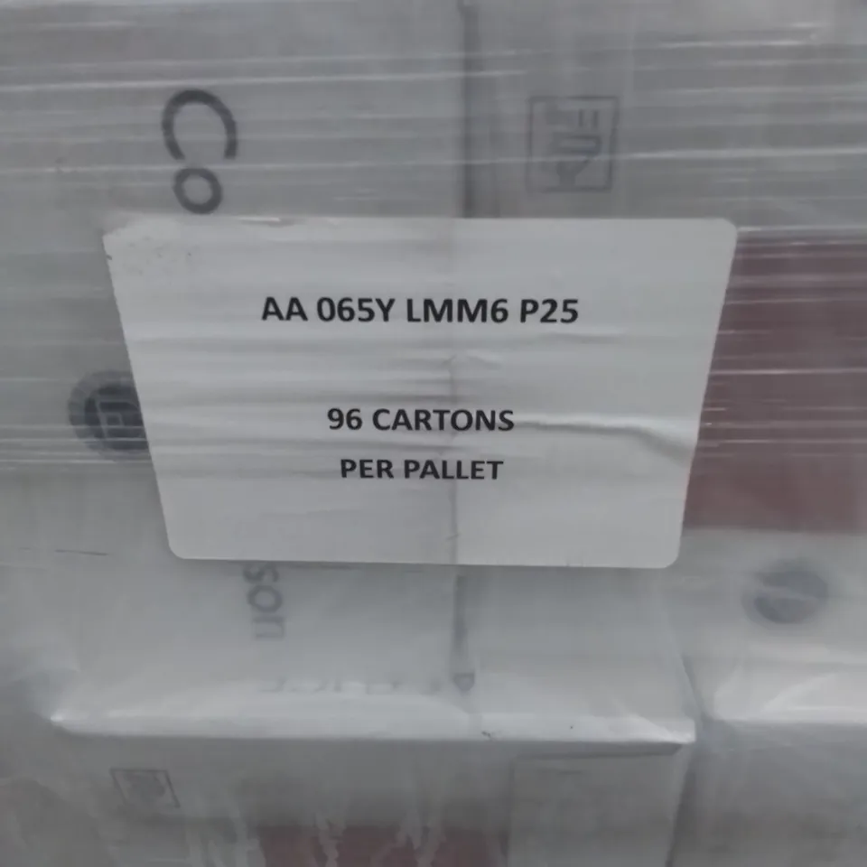PALLET TO CONTAIN APPROX. 96 X PACKS OF JOHNSON BRAND NEW ASTUCE COLLECTION MAISON TILES IN MAT ROUG ROUGE - 25 TILES PER PACK // TILE SIZE: 197 X 197 X 6.5mm
