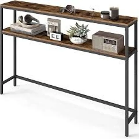 BOXED VASAGLE CONSOLE TABLE, 2-TIER SLIM SOFA TABLE