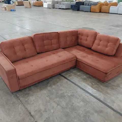 DESIGNER FABRIC UPHOLSTERED CORNER SOFA BED