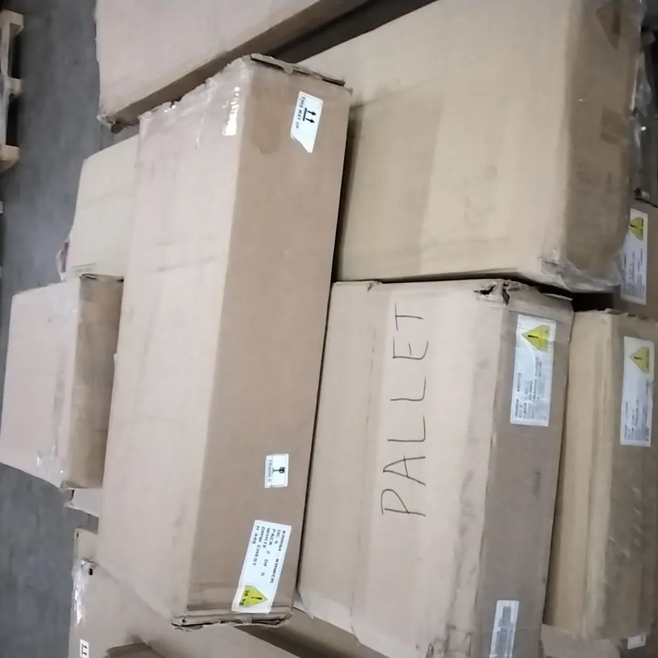 PALLET OF ASSORTED FLATPACK BOXED FURNITURE PARTS
