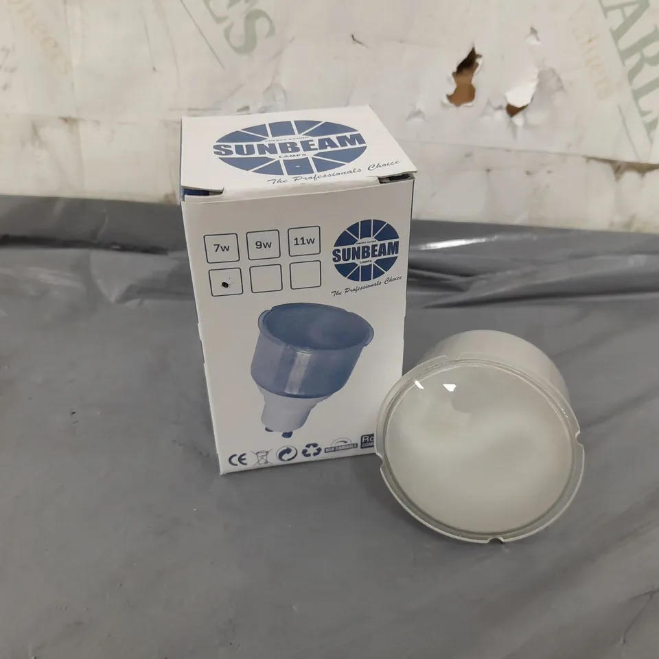 50 BOXED SUNBEAM NEW SPOTLIGHT 7W GU10 REFLECTOR LAMP BULBS