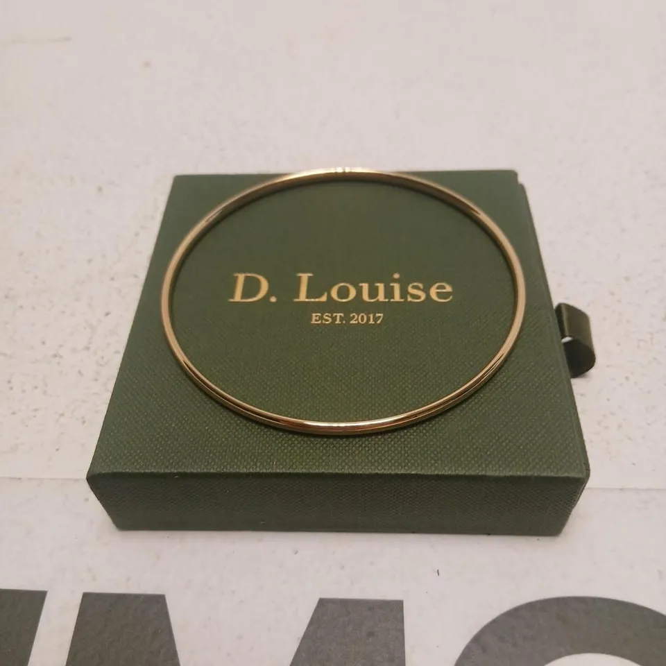 D. LOUISE BRACELET – GOLD TONE CIRCULAR BANGLE