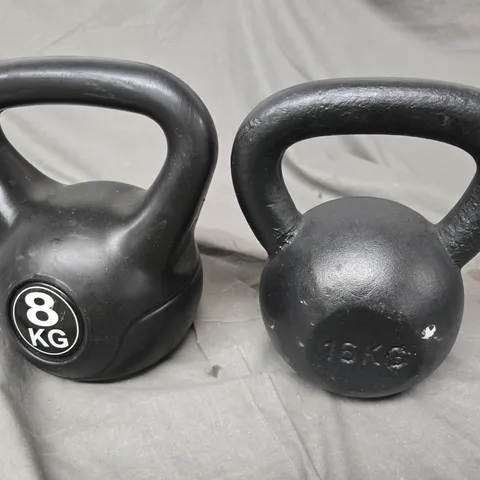 2 X ASSORTED KETTLE BELL WEIGHTS 