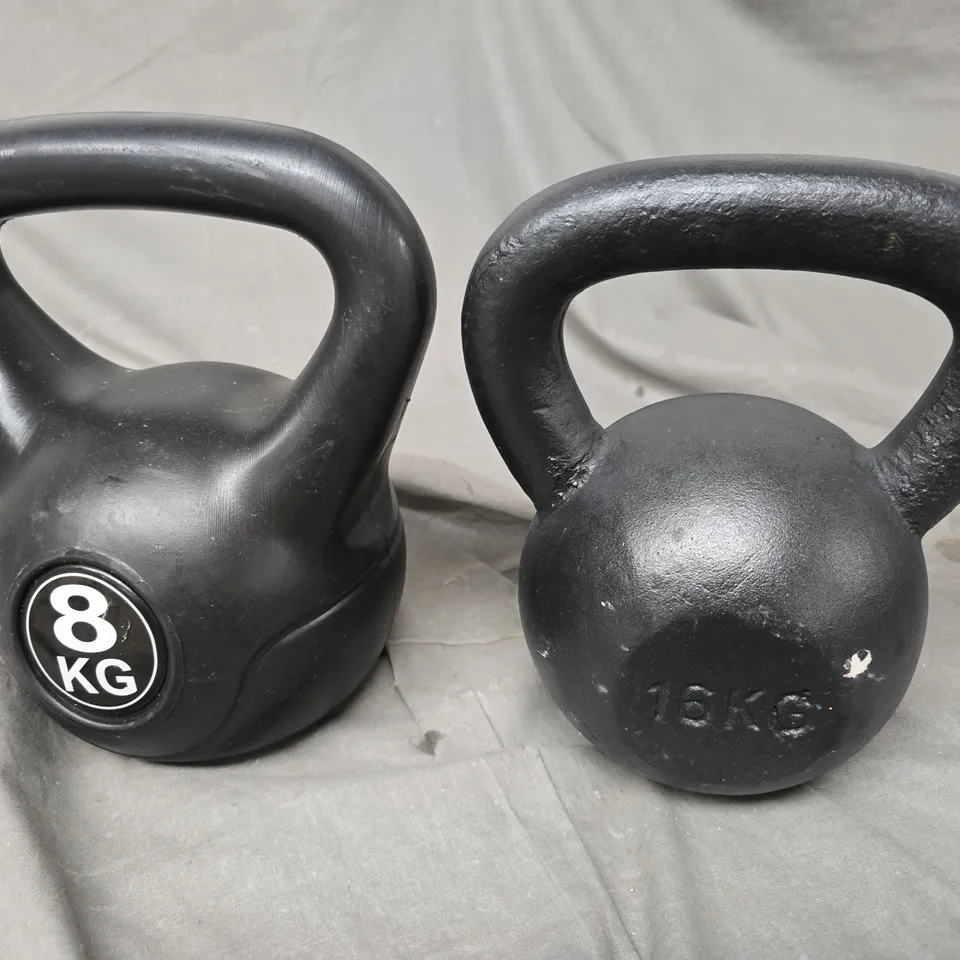 2 X ASSORTED KETTLE BELL WEIGHTS 