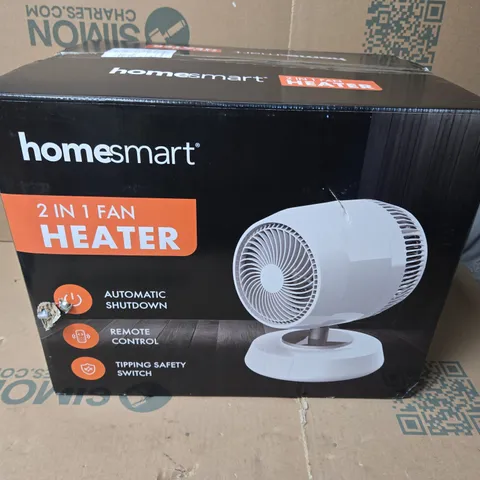 HOMESMART 2-IN-1 FAN HEATER – PORTABLE ELECTRIC HEATER