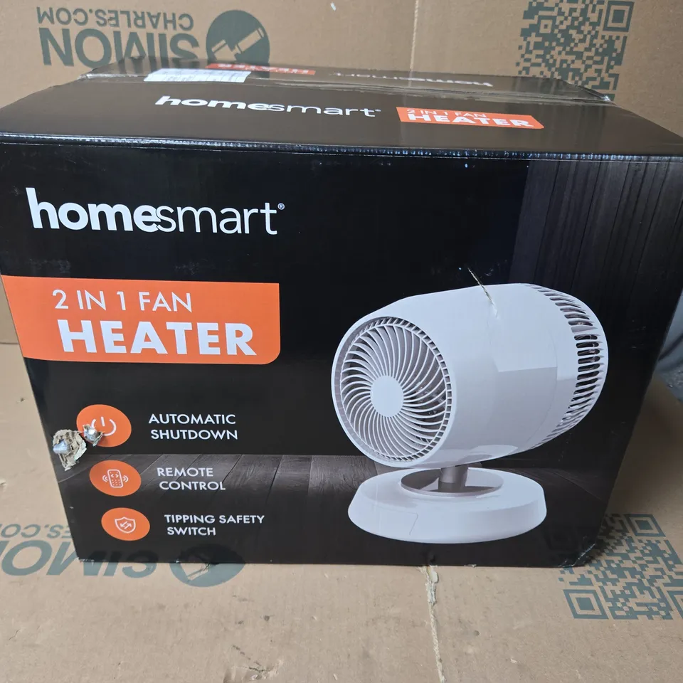 HOMESMART 2-IN-1 FAN HEATER – PORTABLE ELECTRIC HEATER