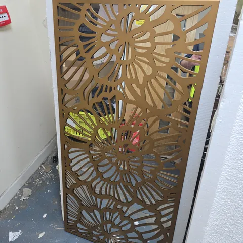 DECORATIVE FLORAL METAL PANEL SCREEN – 60 X 120 CM