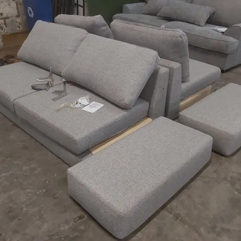 DESIGNER FABRIC MODULAR SOFA PARTS - PARTS ONLY (2 ITEMS)