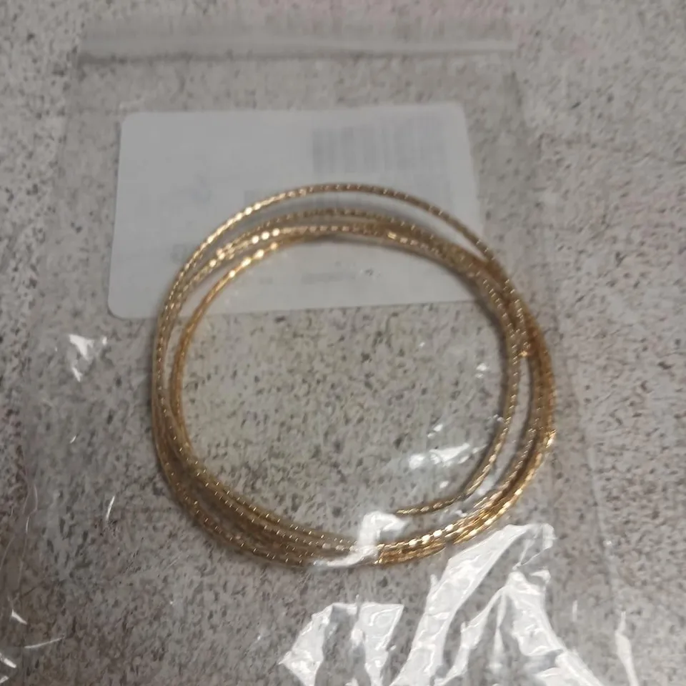 GOLD 9CT ITALIAN GOLD DIAMOND CUT SLIP ON BANGLE 1G