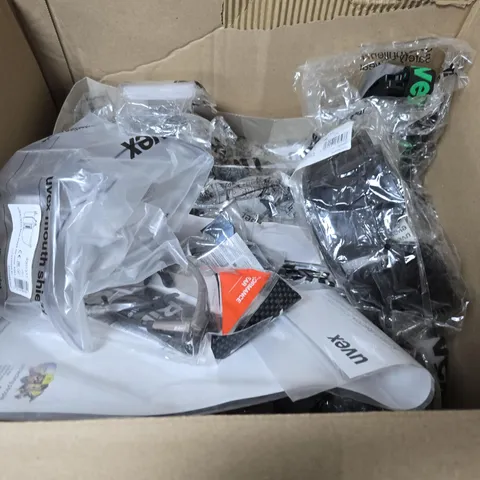 BOX OF ASSORTED SAFETY GLASSES, GOGGLES AND SCREENS 