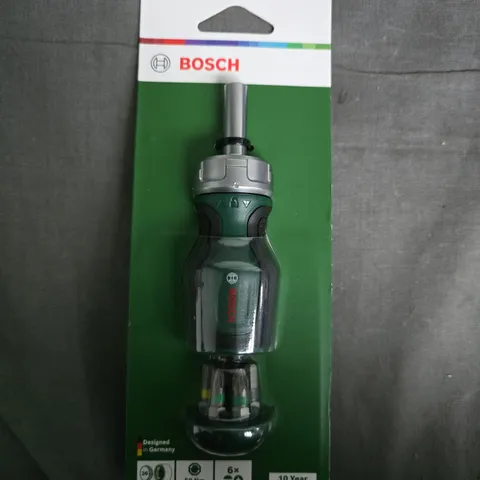 BOSCH RATCHET DRIVER WITH INTERCHANGEABLE BITS – 6-IN-1 SET (DESIGNED IN GERMANY)