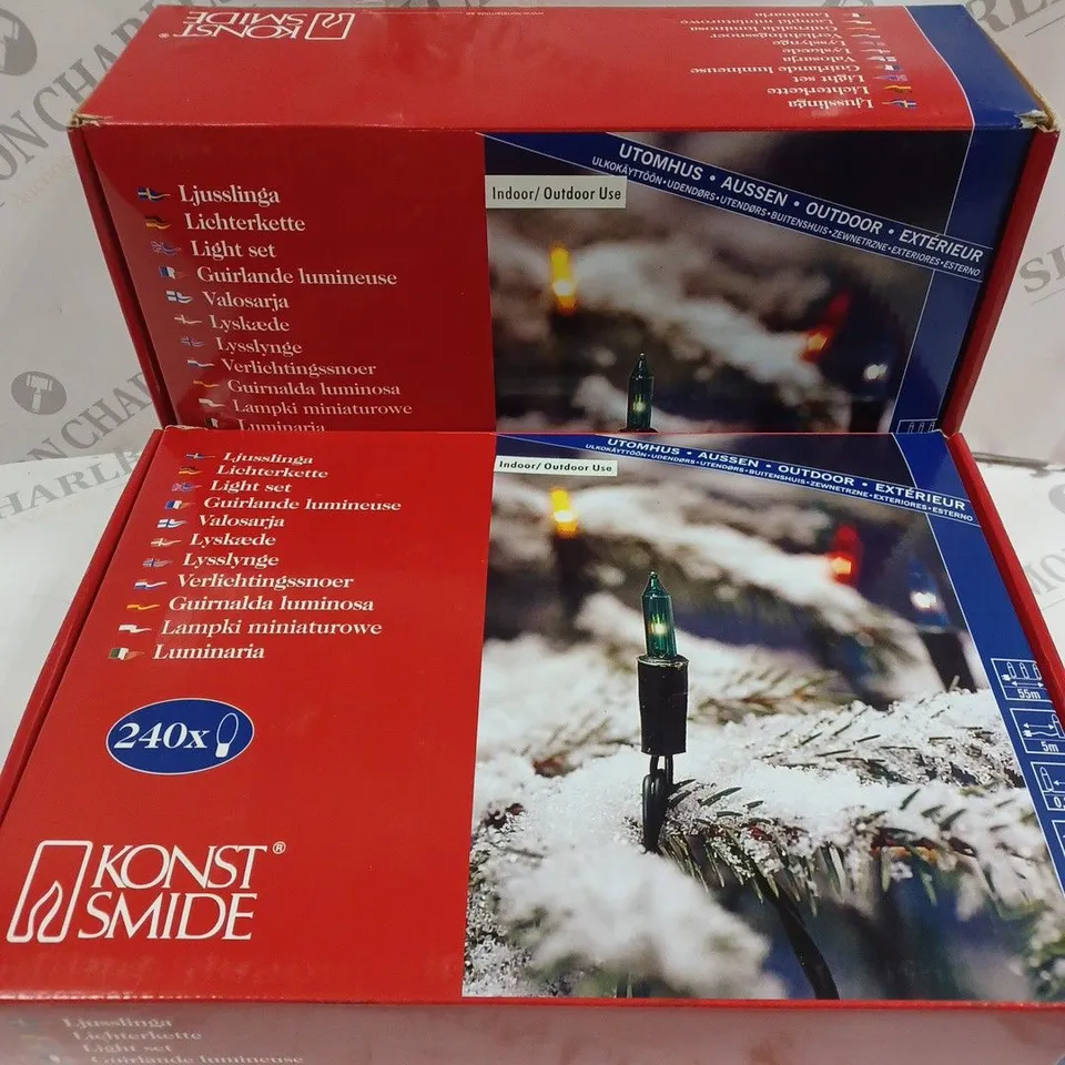 BOX OF 2 KONST SMIDE INDOOR/OUTDOOR SEASONAL LIGHTS 