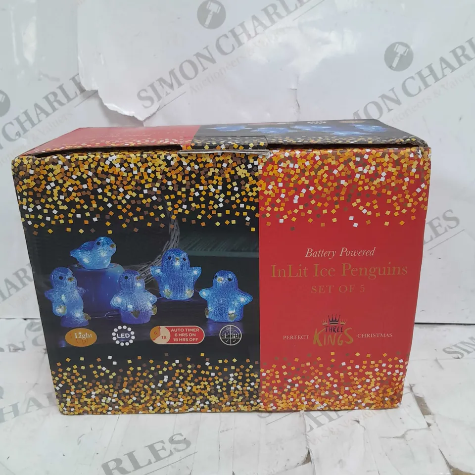 SET 3 PENGUINS OUTDOOR LIGHT  RRP £25.99