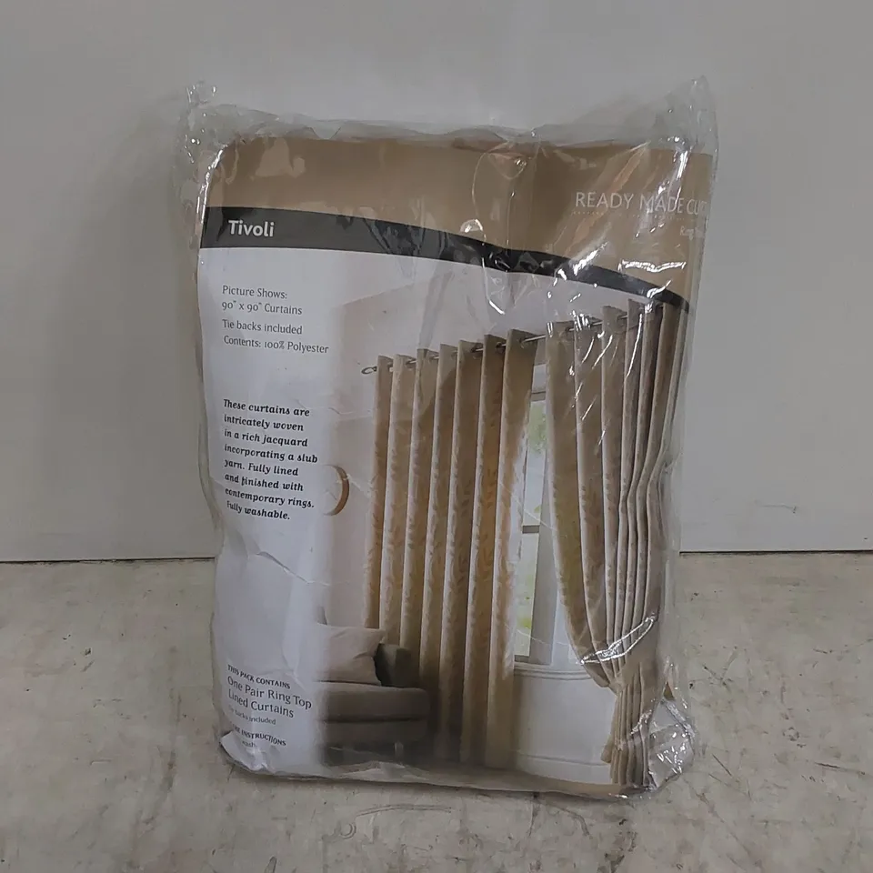 BAGGED BRYNJOLF ROOM DARKENING EYELET CURTAINS - LATTE // SIZE: 168 X 229cm