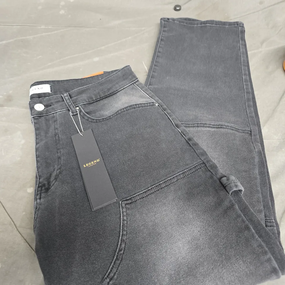 LEGEND LONDON CARPENTER JEANS WASHED - GREY, SIZE 32