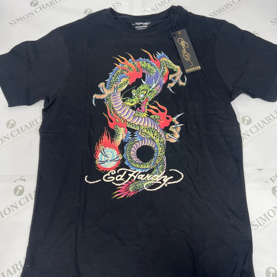 ED HARDY SHORT SLEEVED T SHIRT IN BLACK SIZE MEDIUM