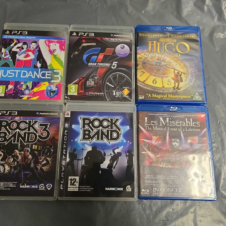 LOT OF 18 ASSORTED MEDIA ITEMS TO INCLUDE GAMES, DVDS AND BLUERAY