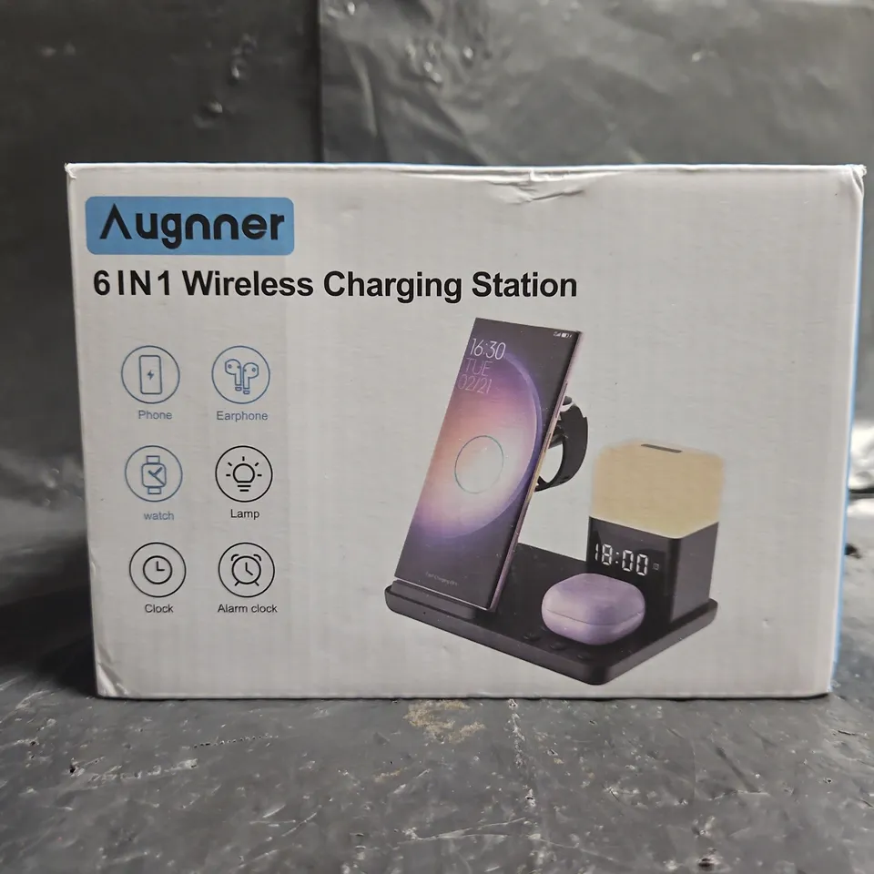 BOXED AUGNNER 6-IN-1 WIRELESS CHARGING STATION