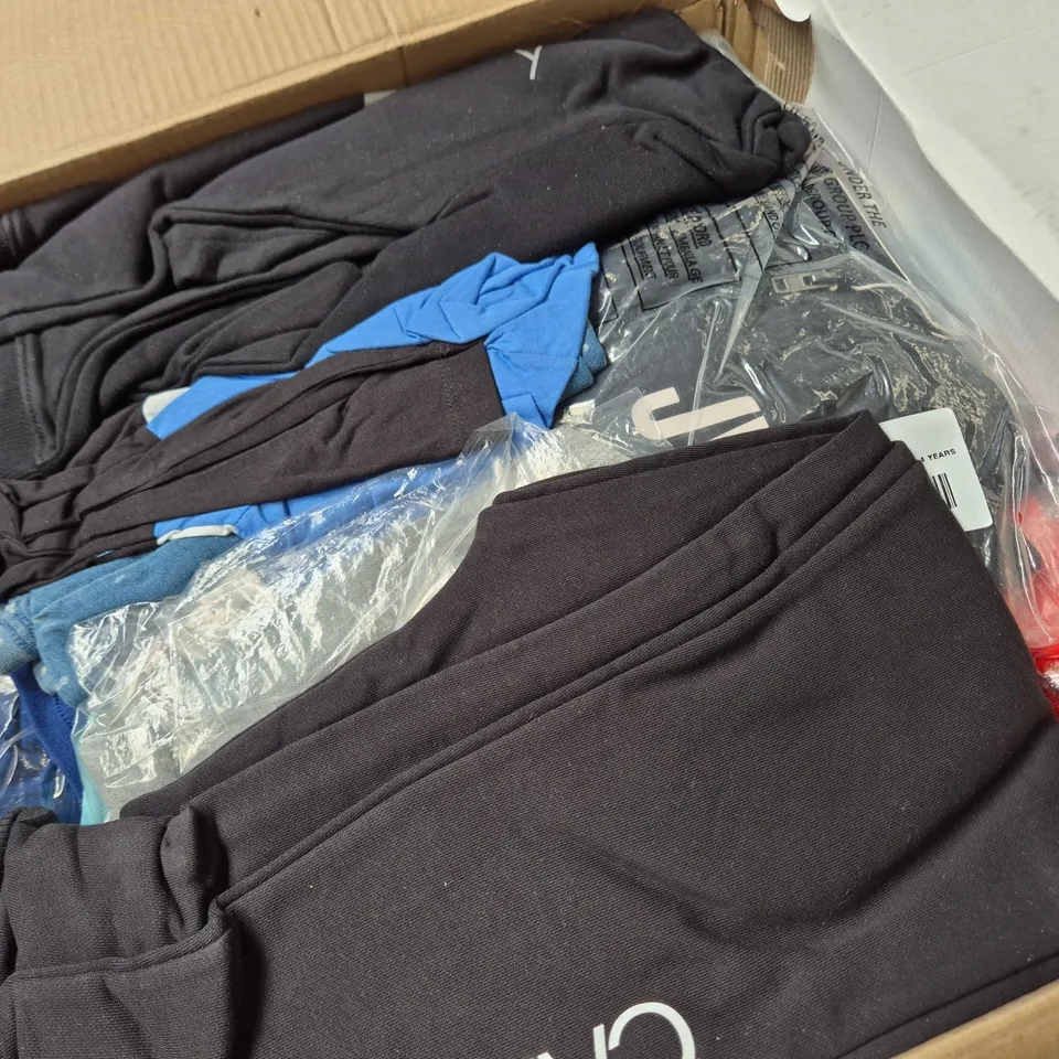 APPROXIMATELY 110 ASSORTED BOYS CLOTHING ITEMS IN VARIOUS SIZES, STYLES & COLOURS TO INCLUDE BRANDS SUCH AS LITTLE CALVIN KLEIN, LEVIS, RALPH LAUREN, ETC - COLLECTION ONLY
