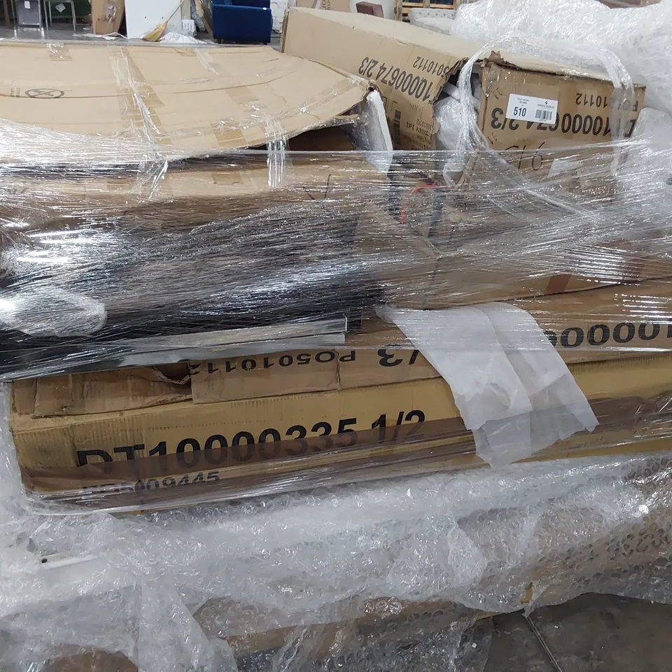 PALLET OF ASSORTED BOXED DINING TABLE PARTS