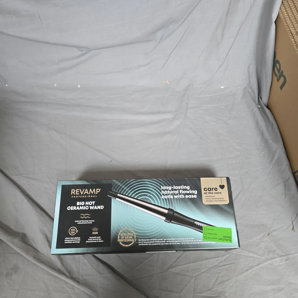 REVAMP PROFESSIONAL BIG HOT CERAMIC WAND – HAIR STYLING TOOL (BOXED)