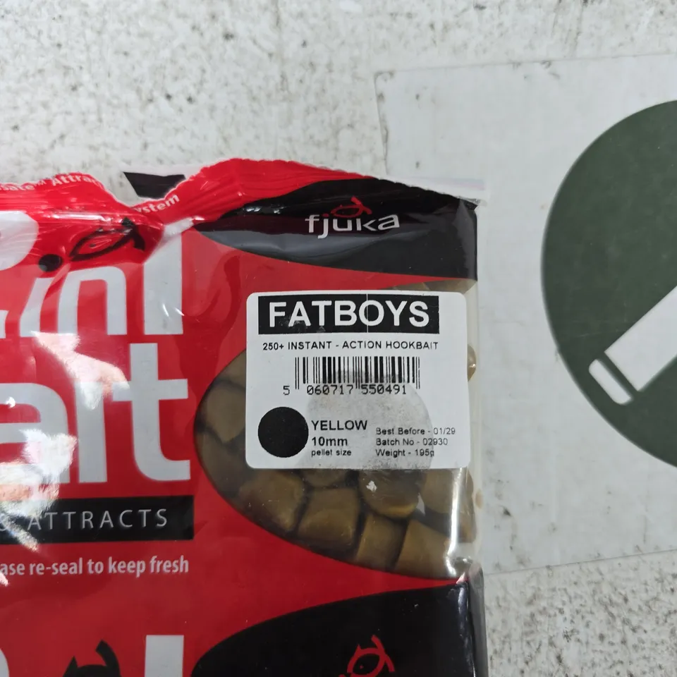 FATBOYS 250+ INSTANT ACTION HOOKBAIT – YELLOW 10MM PELLET SIZE (2IN1 BAIT)