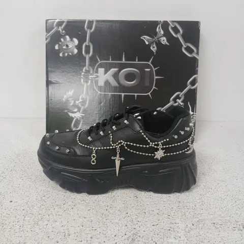 BOXED PAIR OF KOI JINX MYSTIC CHARM TRAINERS - UK 8