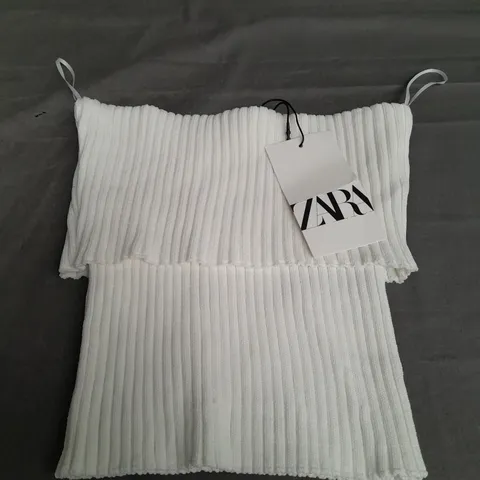 ZARA STRECH STRAP WHITE TOP - SMALL