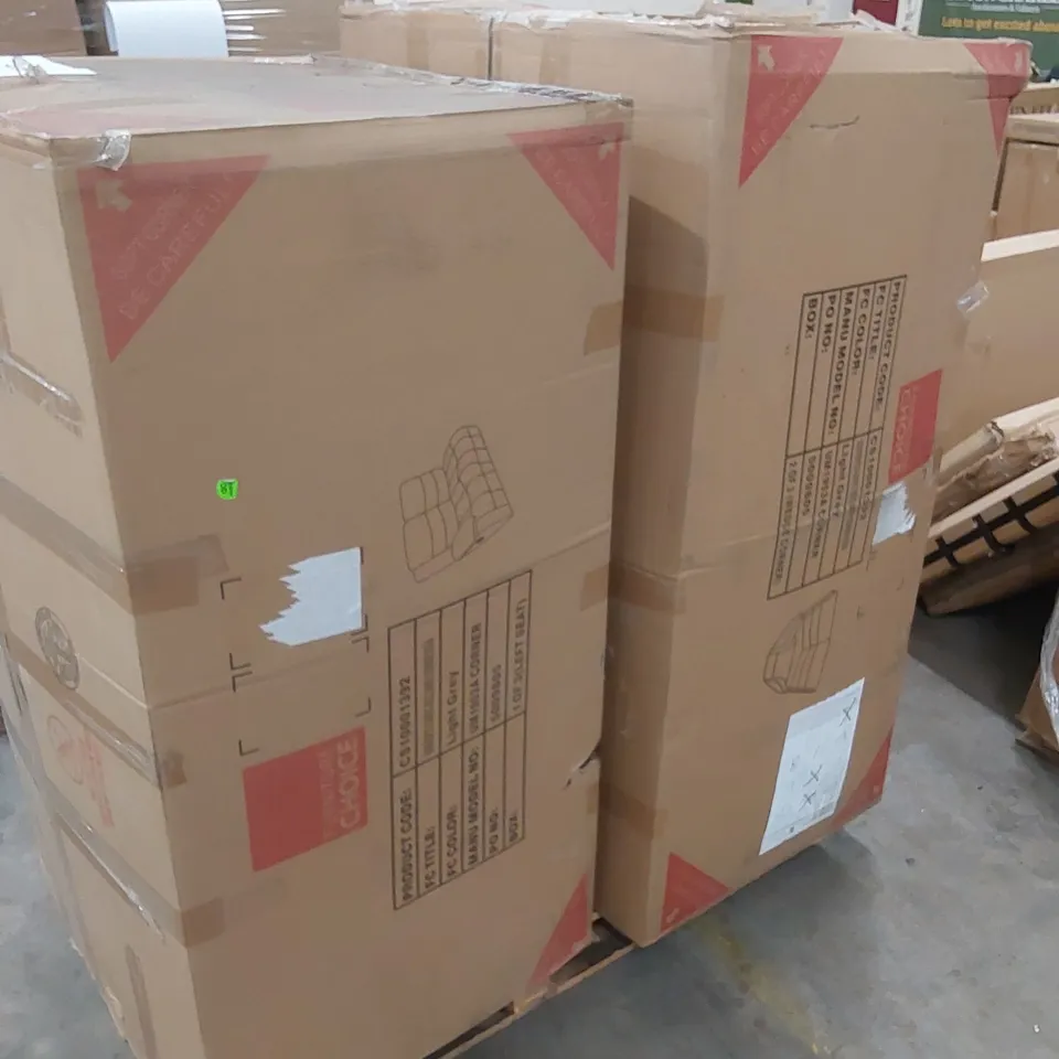 PALLET TO CONTAIN BOXED INCOMPLETE DESIGNER SOFA PARTS/PIECES