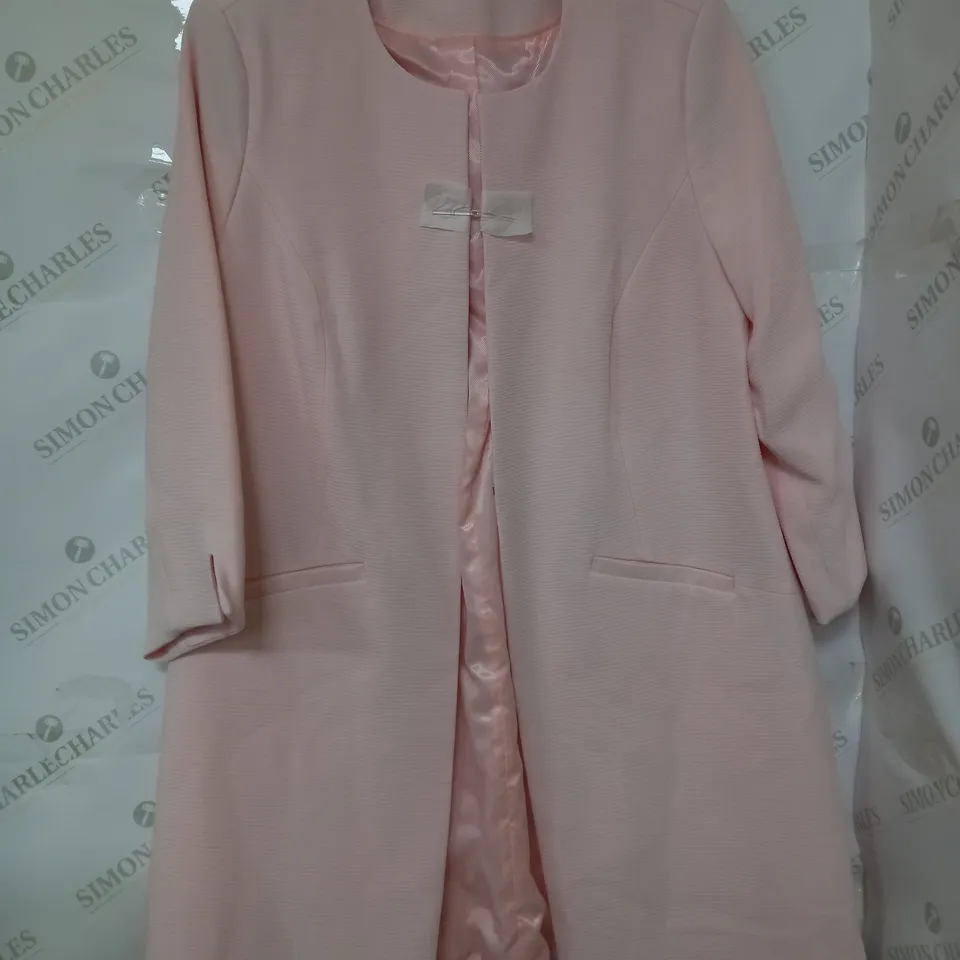ROMAN TEXTURED JACKET IN PINK - SIZE 20