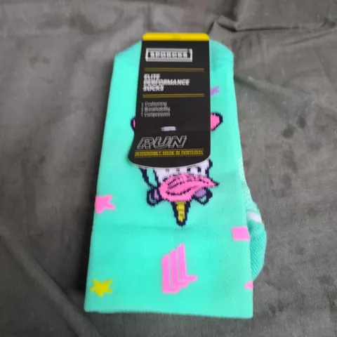 SPORCKS STAY MAGIC MUSGO SOCKS – TURQUOISE WITH PINK SIZE SMALL