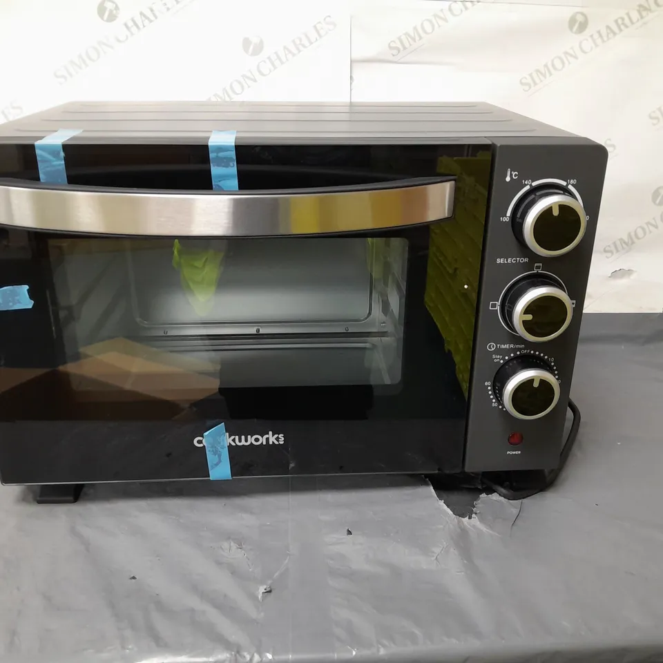 BOXED COOKWORKS MINI OVEN 20 LITRE BLACK - COLLECTION ONLY