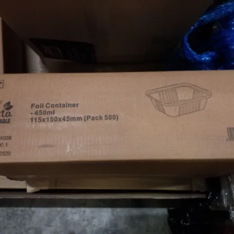 BOX CONTAINING 500 BRAND NEW FIESTA RECYCLABLE FOIL CONTAINERS
