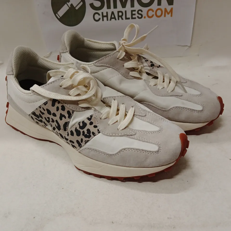 NEW BALANCE SNEAKERS – UK 8, WITH LEOPARD-PRINT PANEL