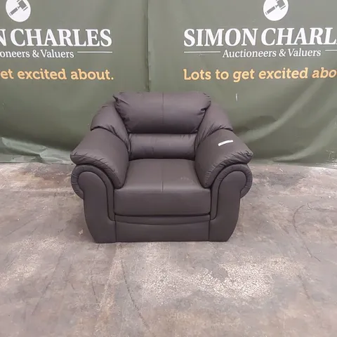 QUALITY DESIGNER FAUX LEATHER ARM CHAIR