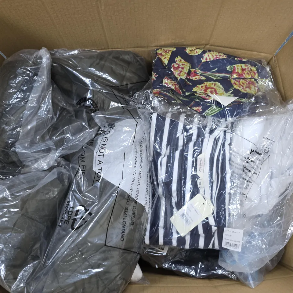 APPROXIMATELY 30 ASSORTED CLOTHING ITEMS IN VARIOUS SIZES, STYLES & COLOURS TO INCLUDE BRANDS SUCH AS CHARLOTTE WEST, SUGAR CRISP, ARCTIC STORM, ETC - COLLECTION ONLY