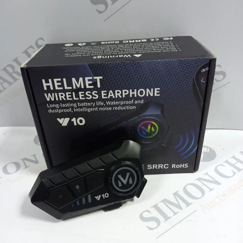 BOXED V10 MOTORCYCLE HELMET WIRELESS BLUETOOTH HEADSET