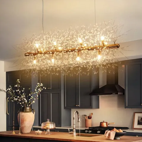 BOXED MCHUGH 9-LIGHT MCHUGH STARBURST SUNBURST CEILING KITCHEN ISLAND LINEAR PENDANT