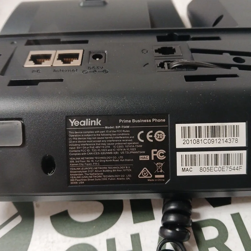 YEALINK SIP-T54W IP DESK PHONE – BLACK