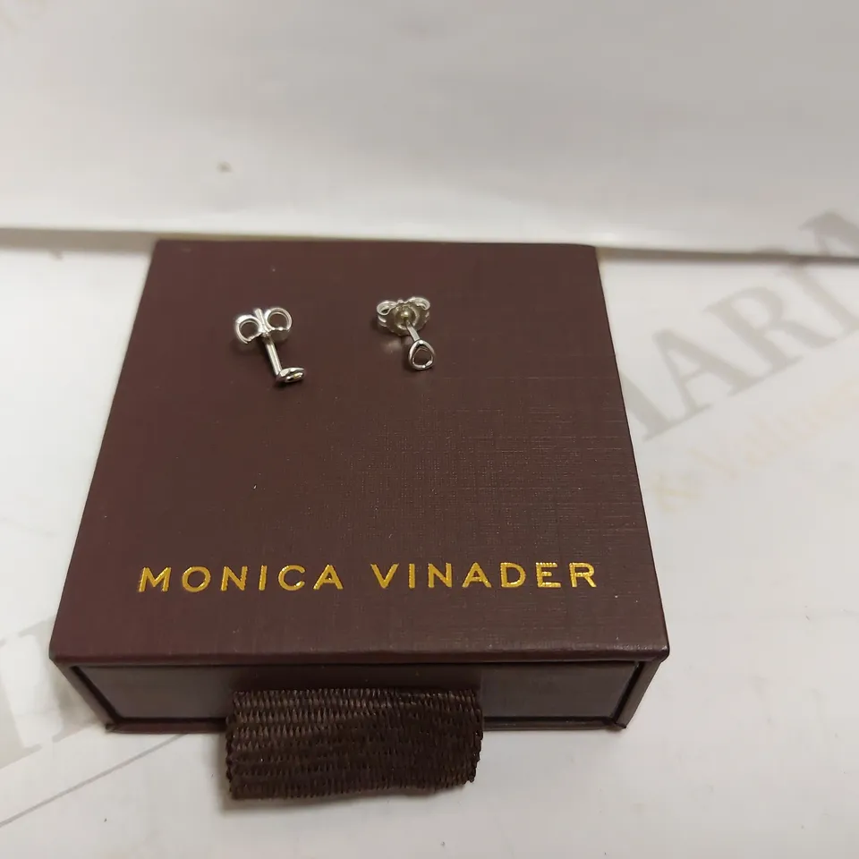 BOXED MONICA VINADER SILVER STUD EARRINGS