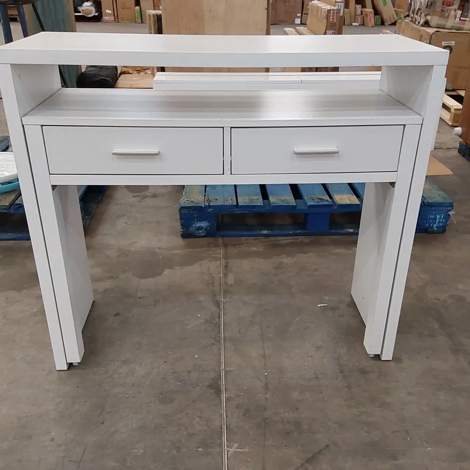BRAND NEW 2-DRAWER CONSOLE TABLE - WHITE (1 ITEM)