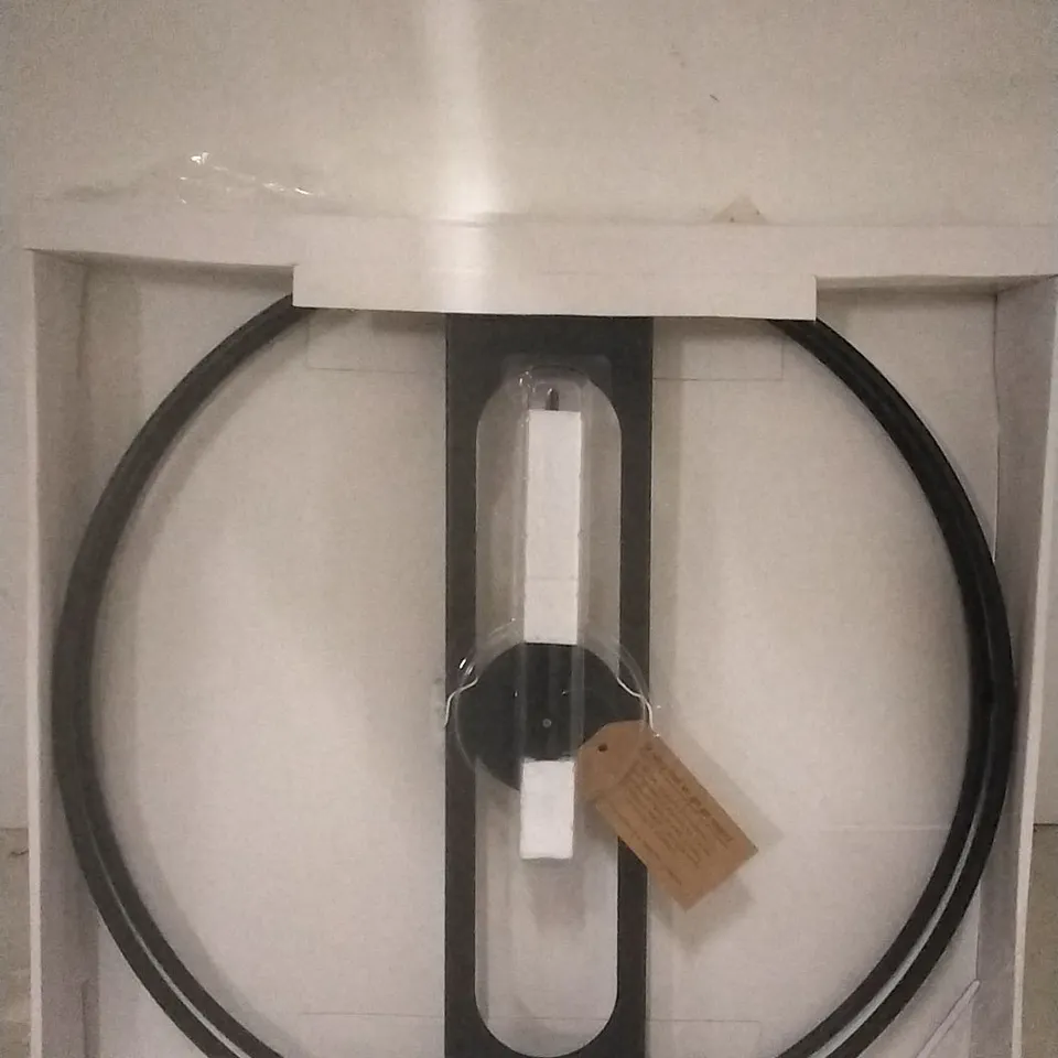 WALPLUS MINIMALIST BLACK MODERN METAL WALL CLOCK 50CM DIAMETER