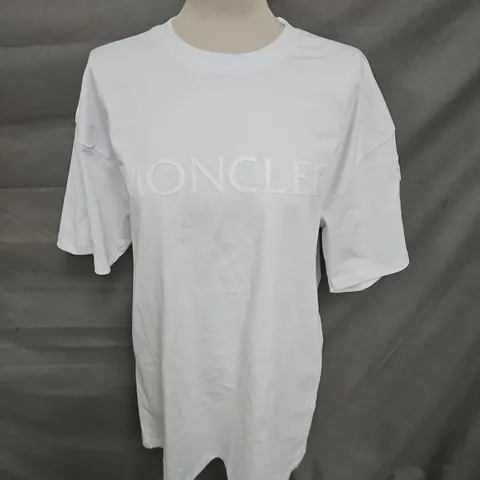 MONCLER HEAVYWEIGHT TSHIRT IN WHITE SIZE L