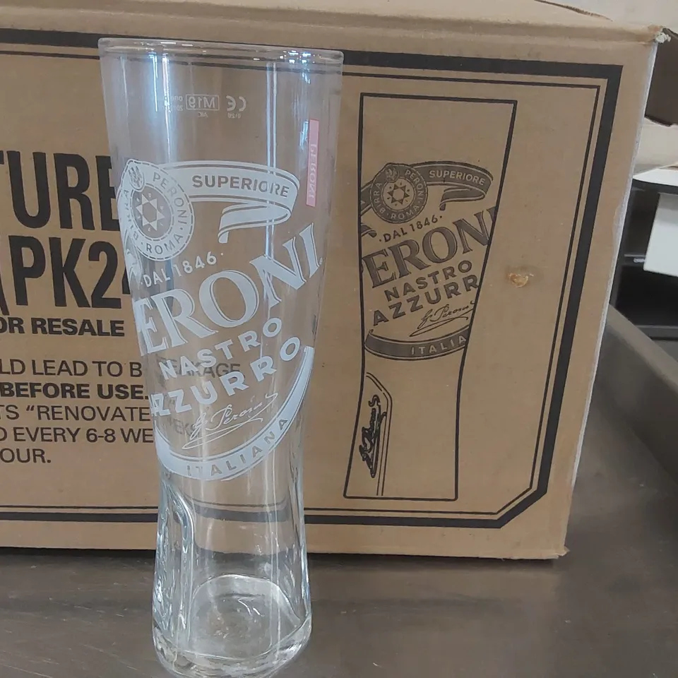 16x BOXED PERONI PINT GLASSES